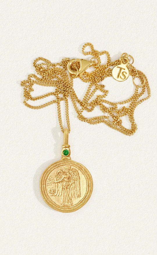Serafina Coin Necklace Gold