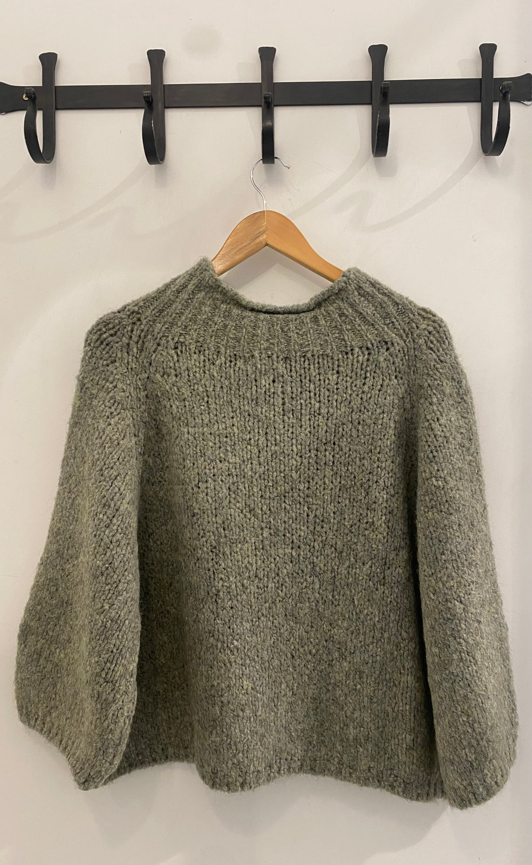 Soraya Boxy Bouclé Sweater | Sage