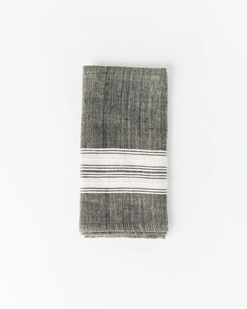 Cotton Dinner Napkin Grey & Natural