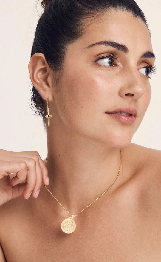 Peacock Necklace Gold Vermeil