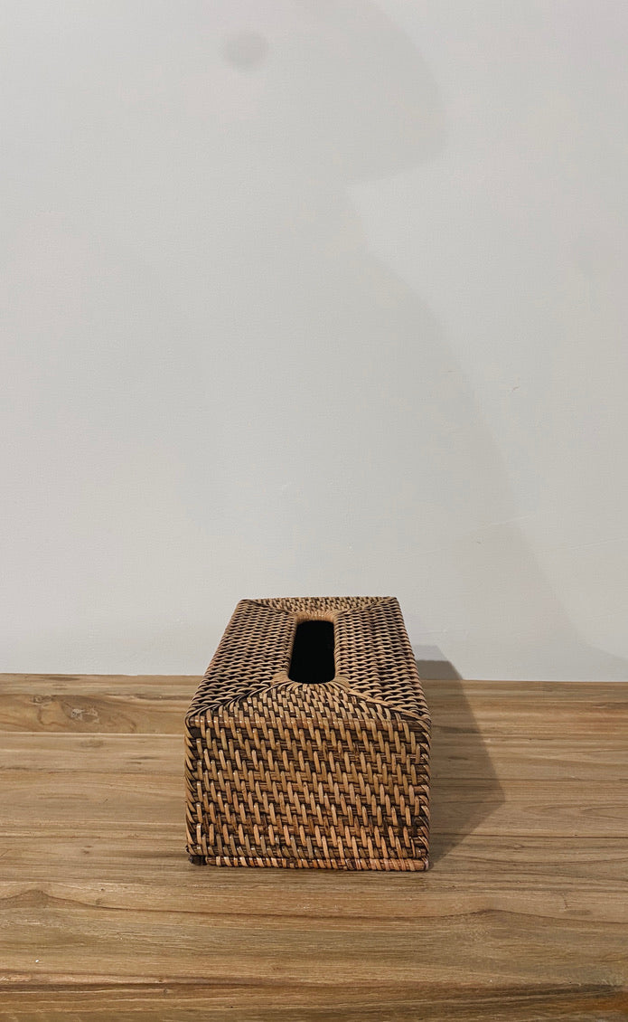 Natural Rattan Tissue Box - Rectangle