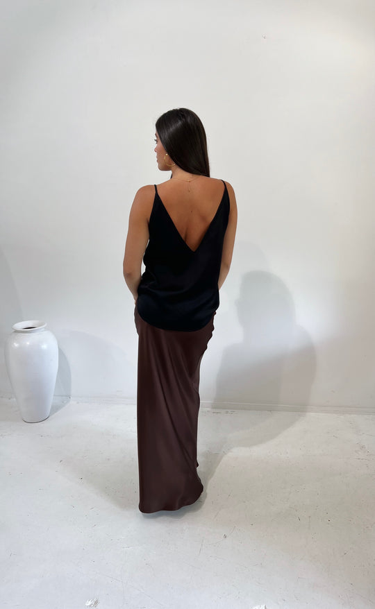 Bias Maxi Skirt Coco Satin