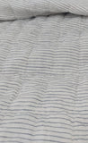 Helsinki Pure Linen Quilted Bed Cover Pinstriped