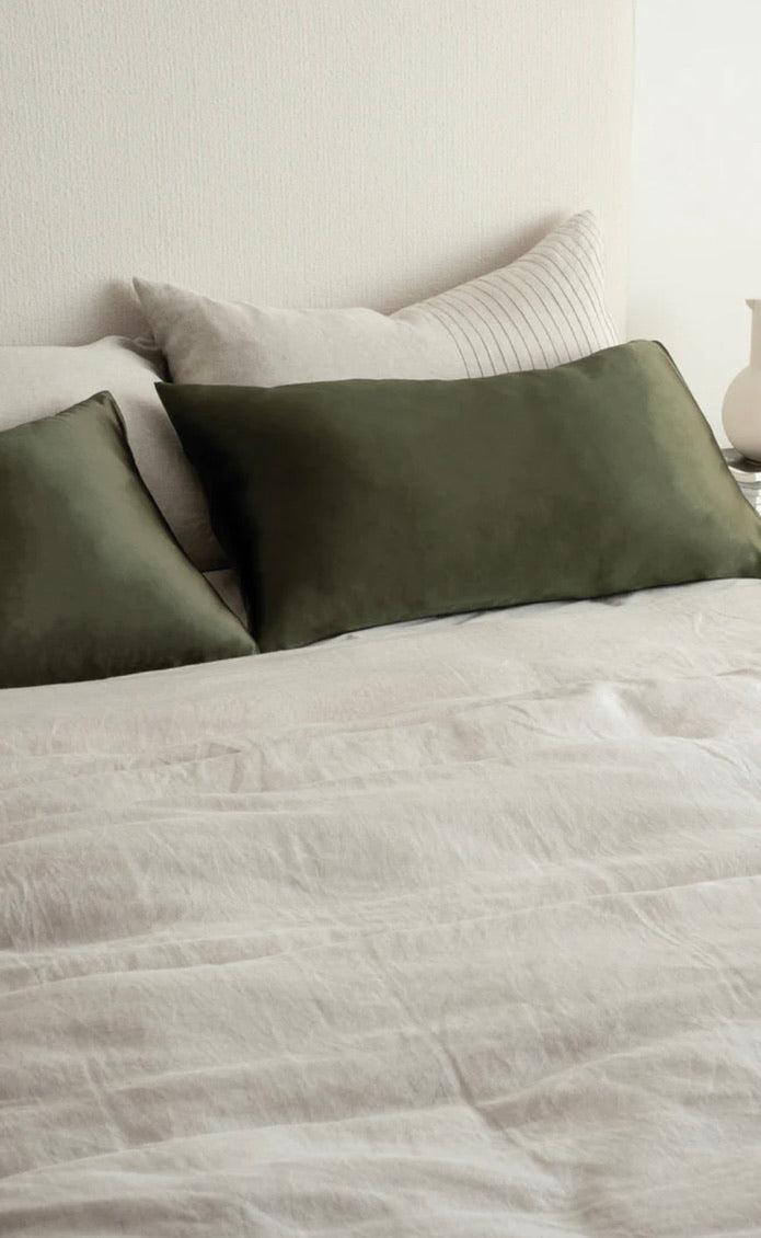 Silk Pillowcase Olive