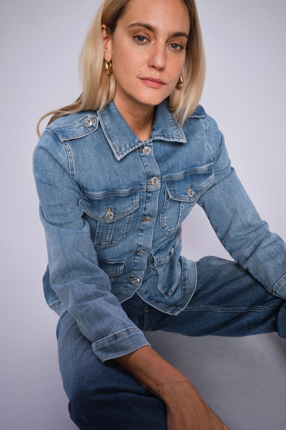 Anetta Denim Shirt Light Blue