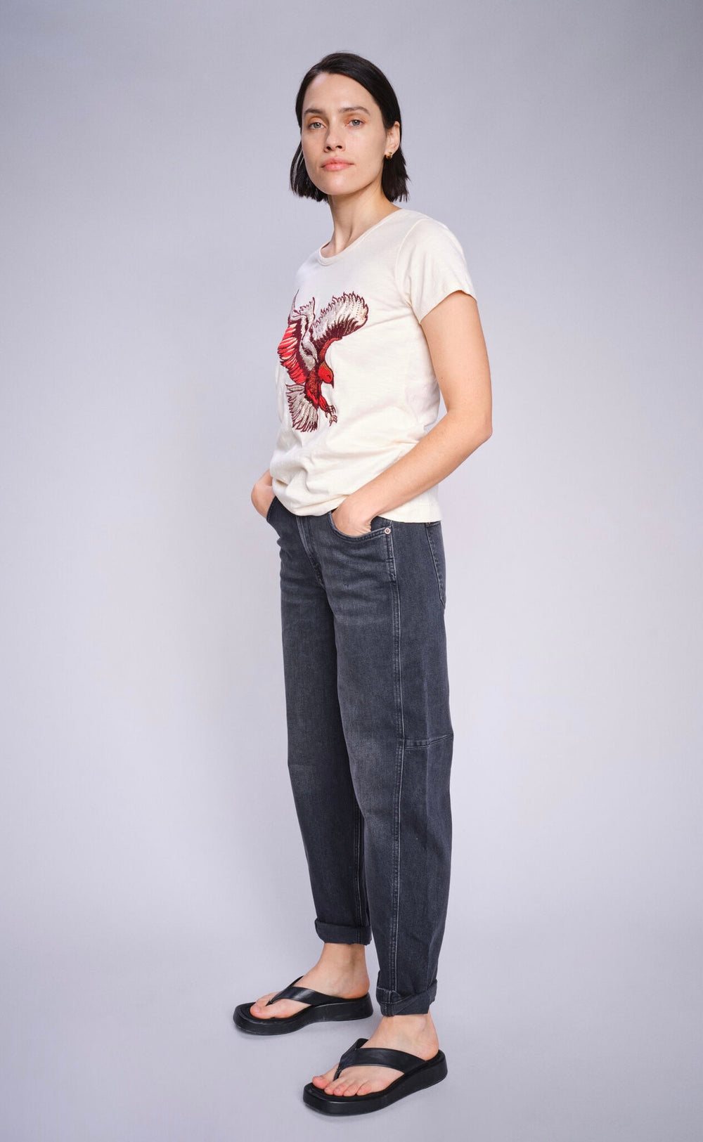 Aymen Kyoto Jean Dark Grey