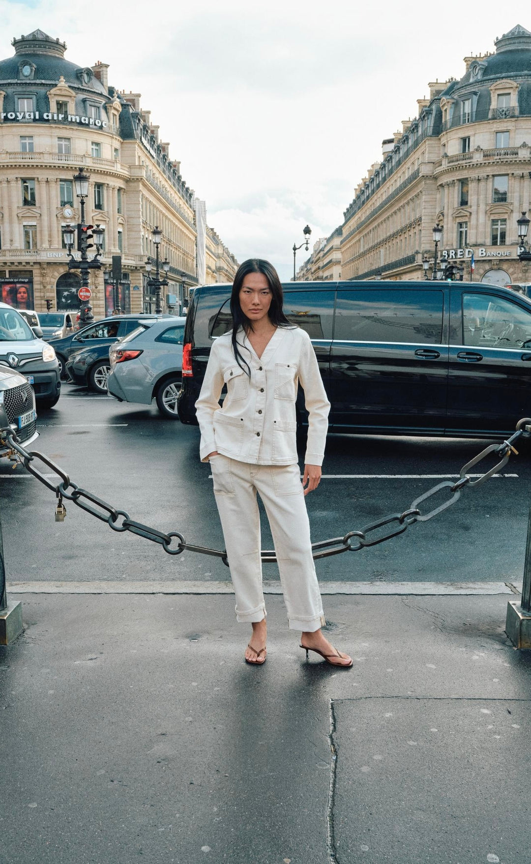 Aymen Melo Pant White