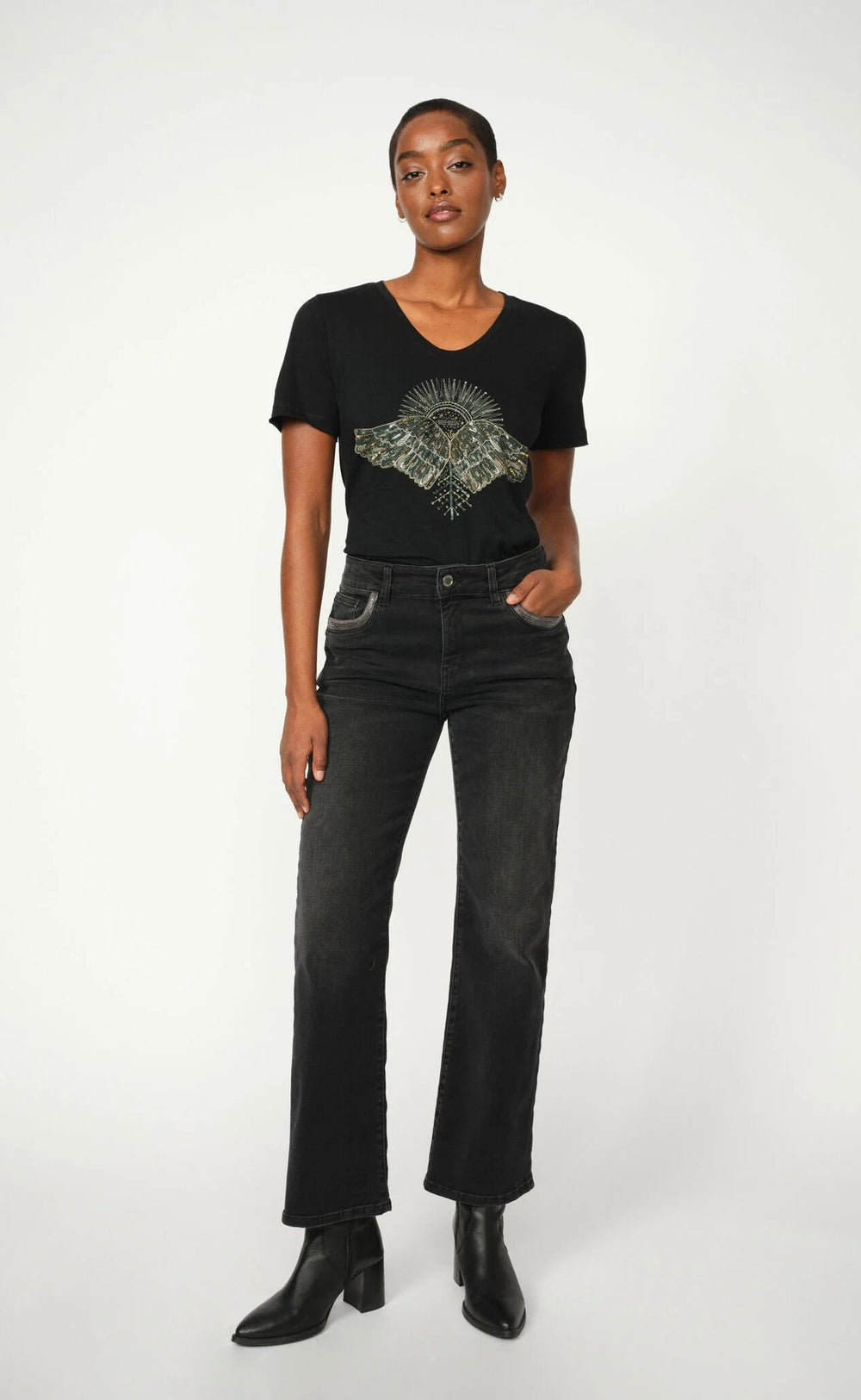 Cecilia Perla Jean Dark Grey