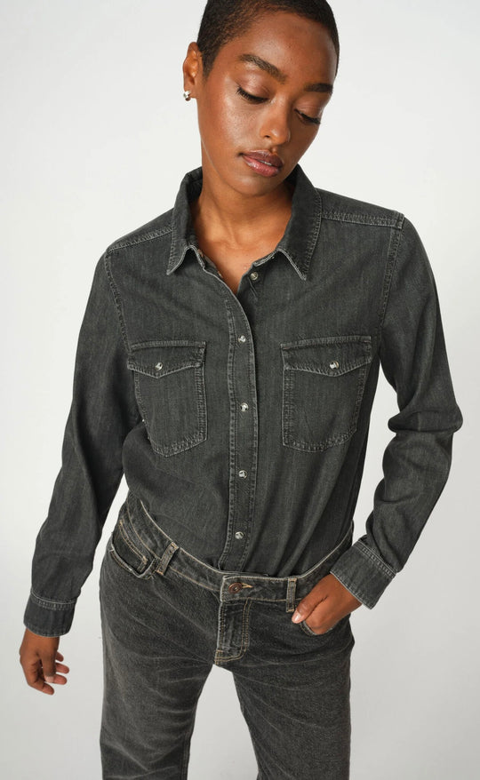 Natalie Denim Shirt Grey