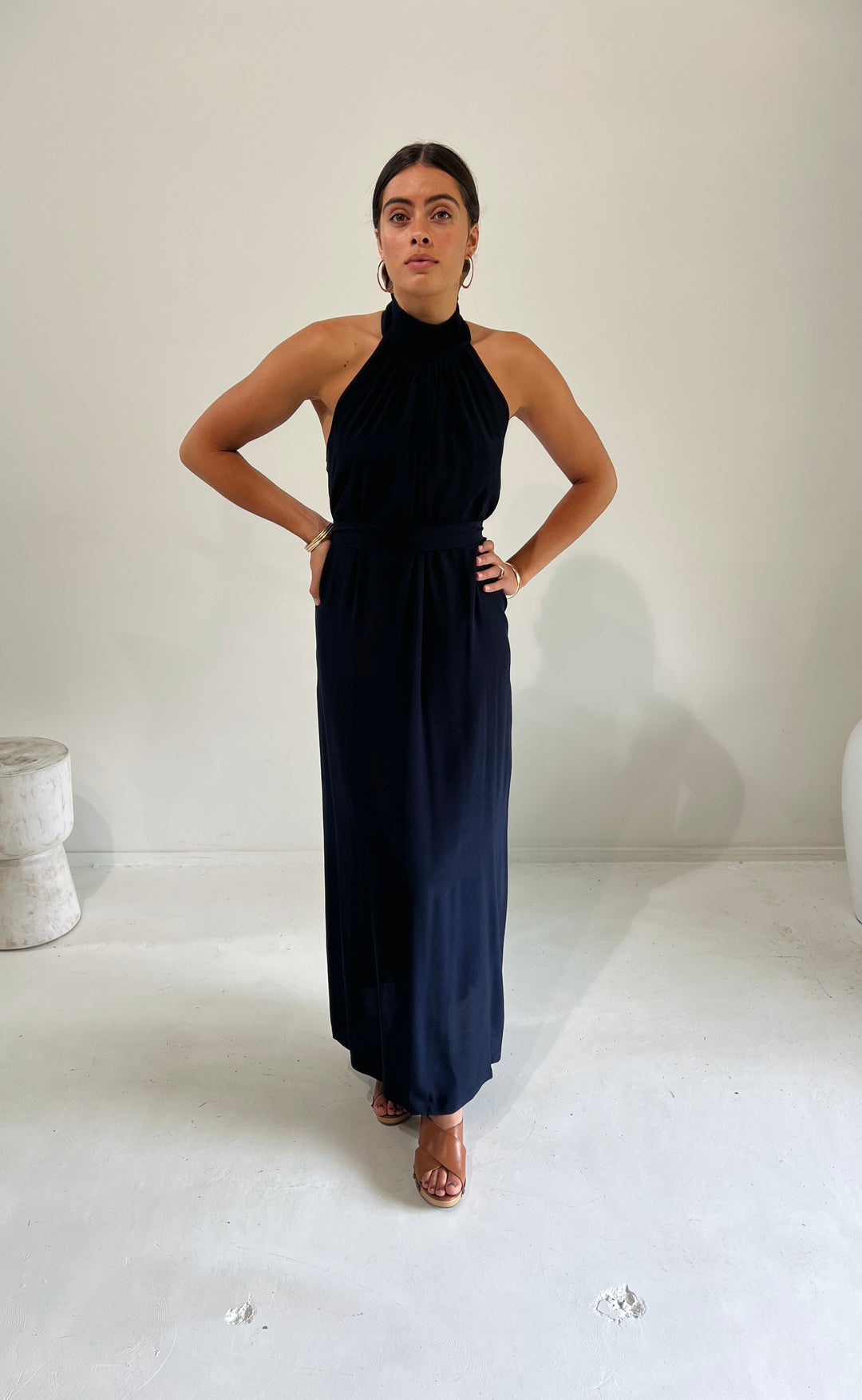 Cannes Dress Maxi Navy