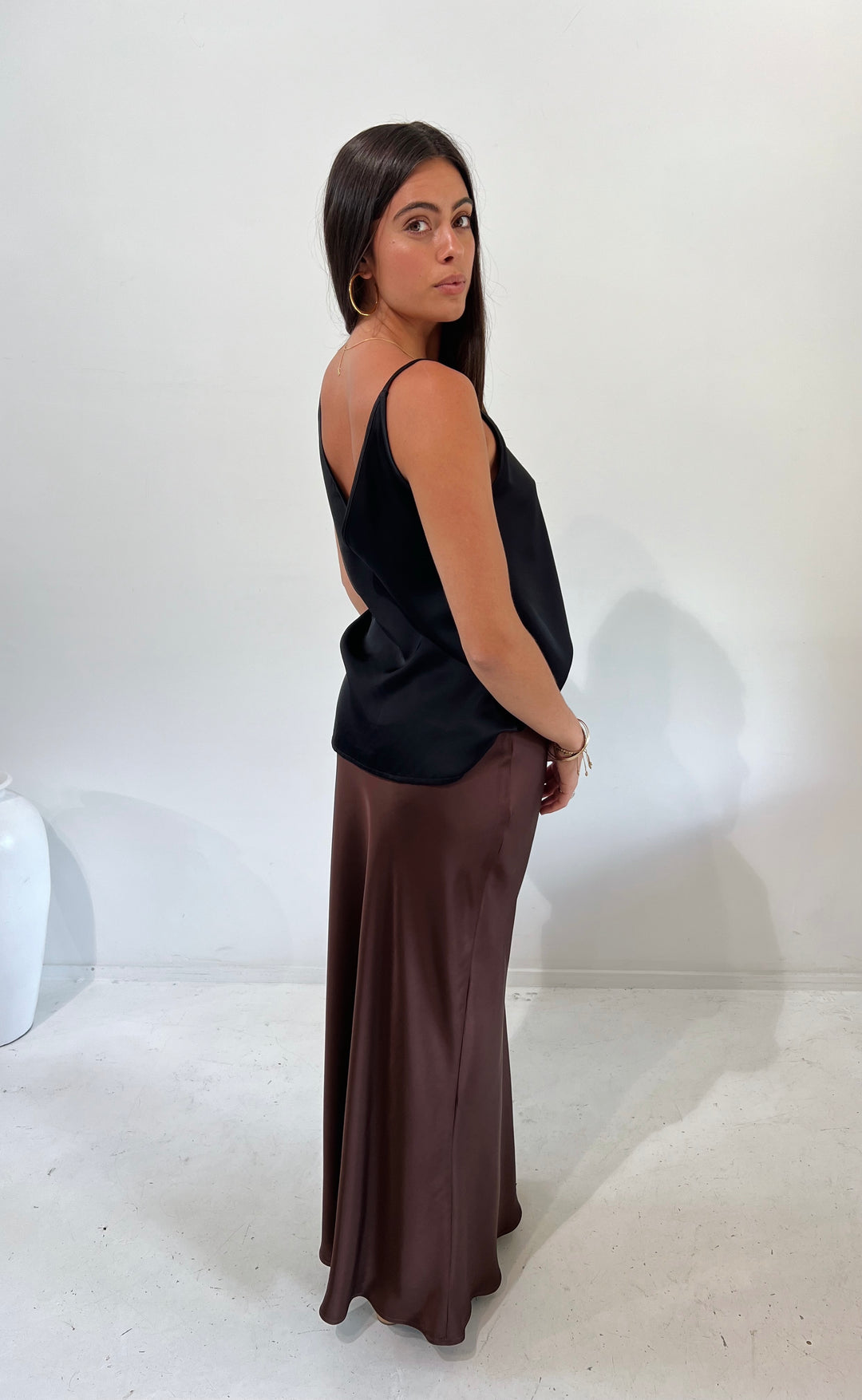Bias Maxi Skirt Coco Satin