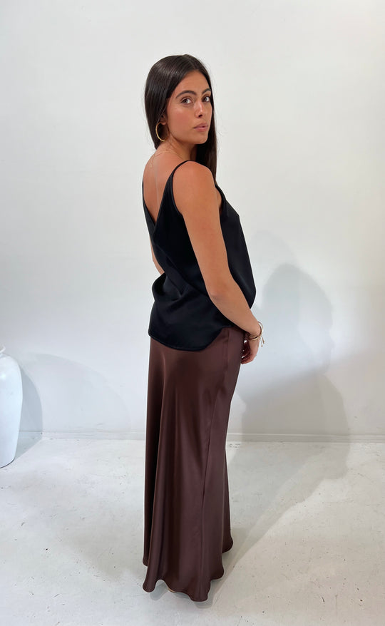 Bias Maxi Skirt Coco Satin