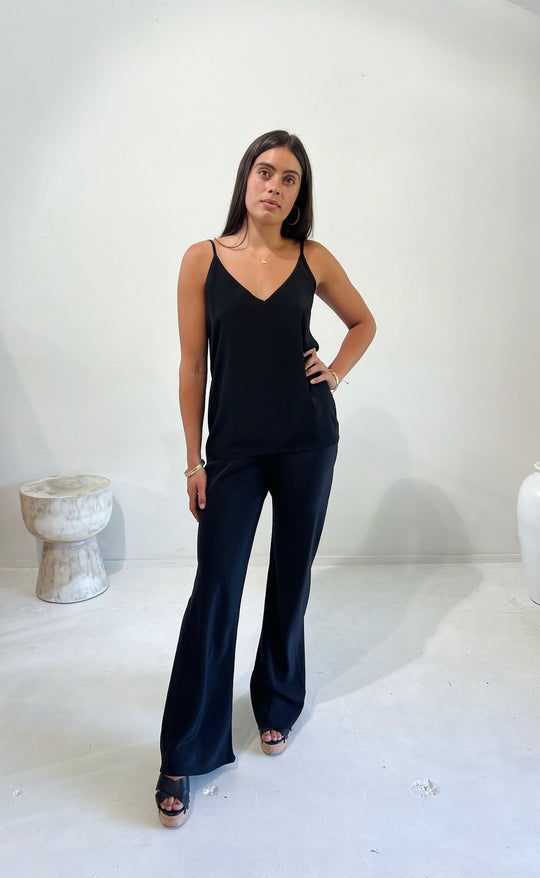 Parisienne Pant Black Silk