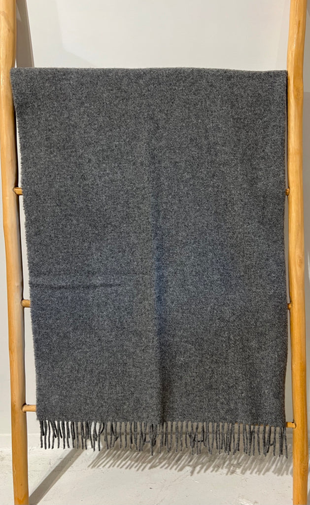 NZ Wool Blanket Solid Grey Smith & Western