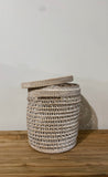 Whitewashed Basket With Lid