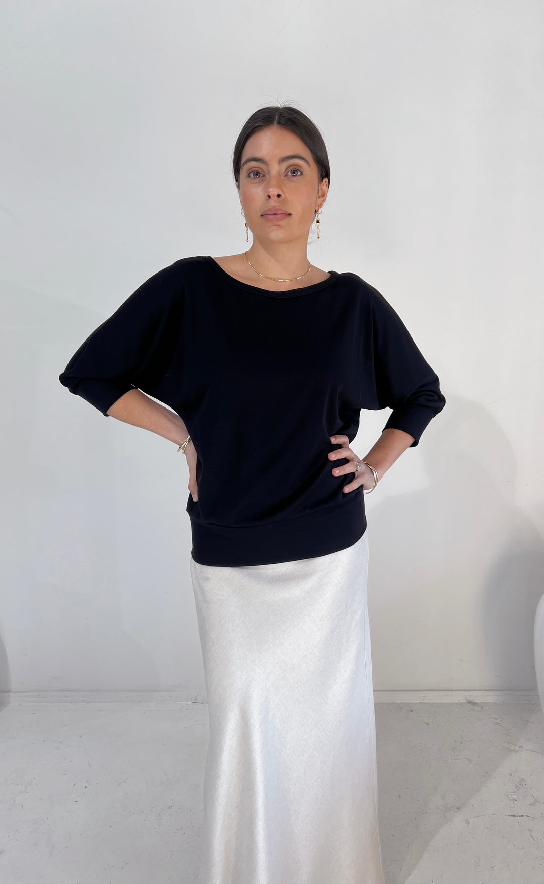 Talitha Top Black Merino