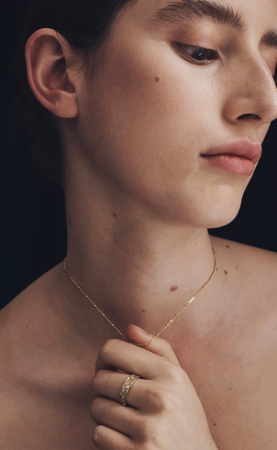 Fine Choker Chain Necklace Gold Vermeil