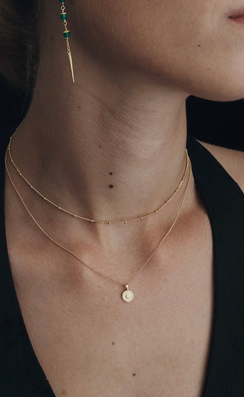 Fine Choker Chain Necklace Gold Vermeil