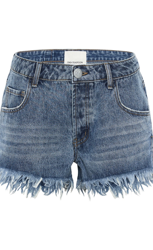 Marlons Boyfriend Shorts Blue Love