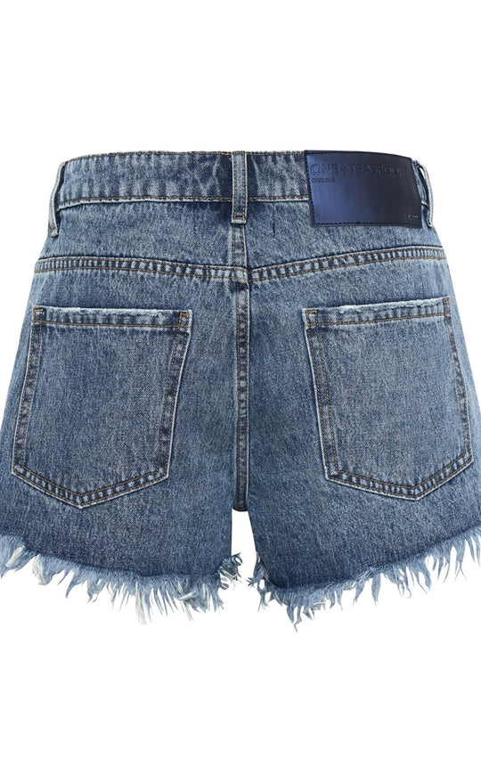Marlons Boyfriend Shorts Blue Love