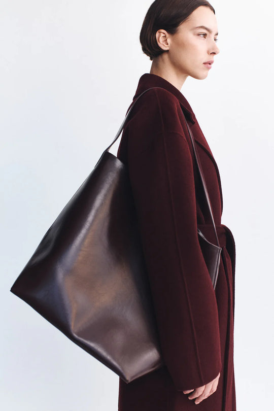 Nova Leather Shoulder Bag Wine
