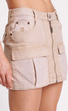 Stone Canvas Viper High Waist Mini Skirt
