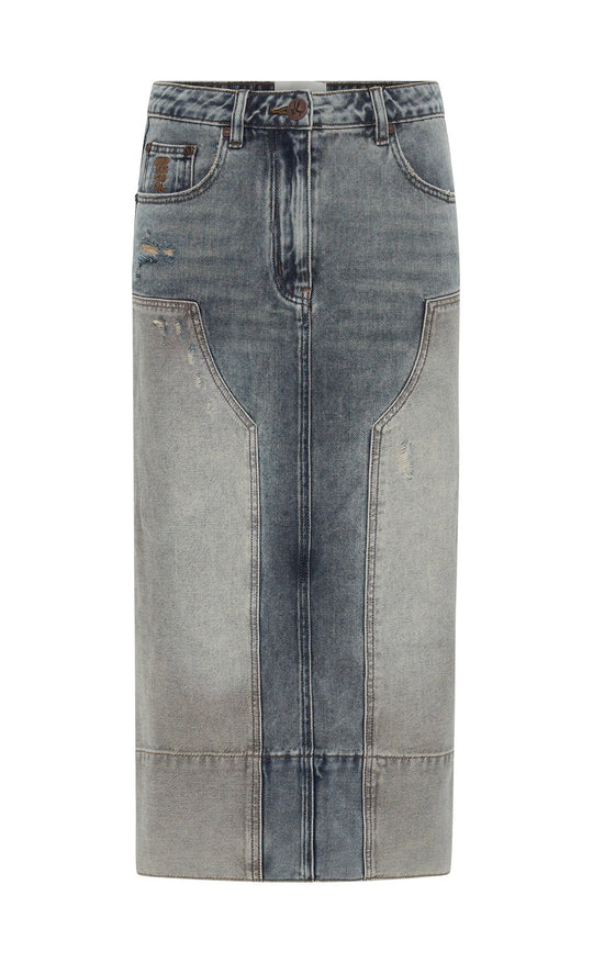 Cassidy Denim Skirt Dirty Blue