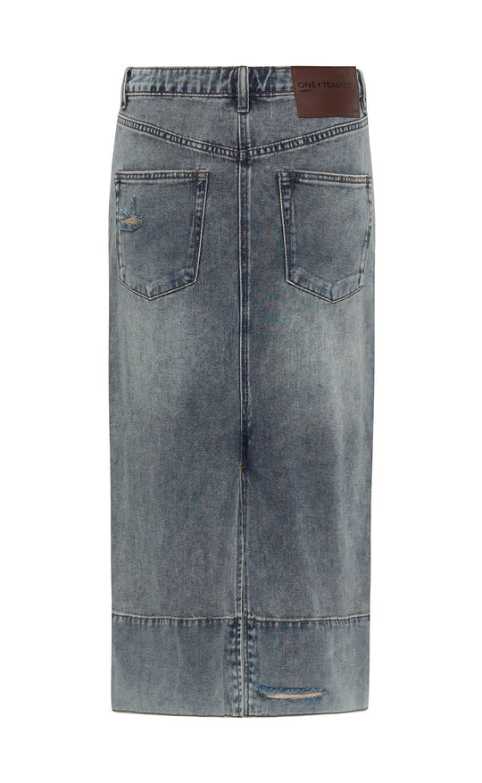 Cassidy Denim Skirt Dirty Blue