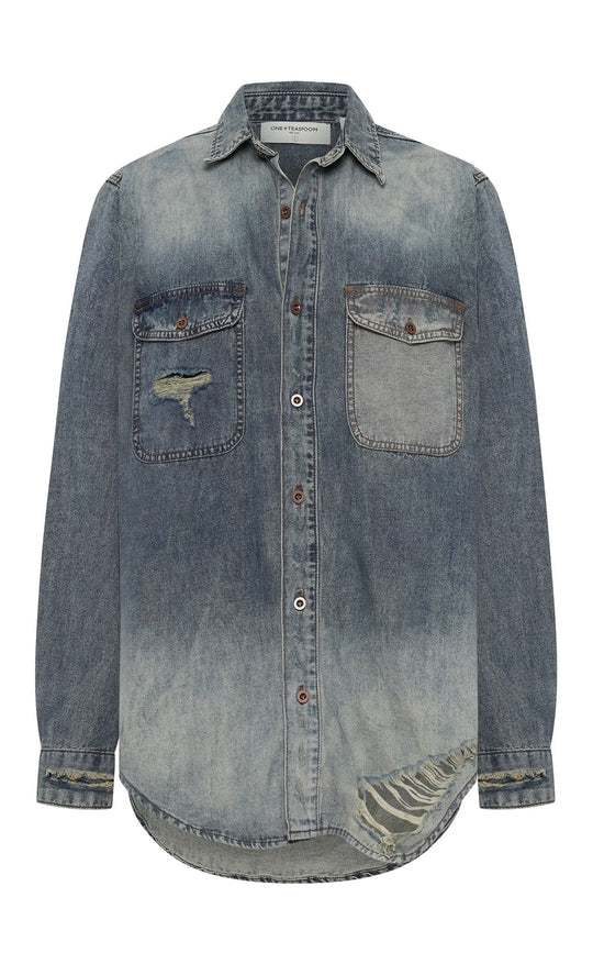 Everyday Denim Shirt Dirty Blue