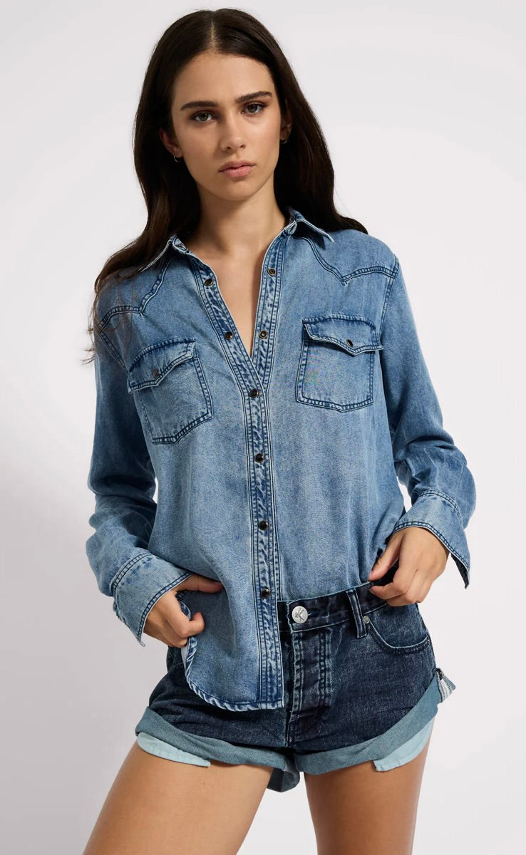 Tencel Western Shirt - Blue