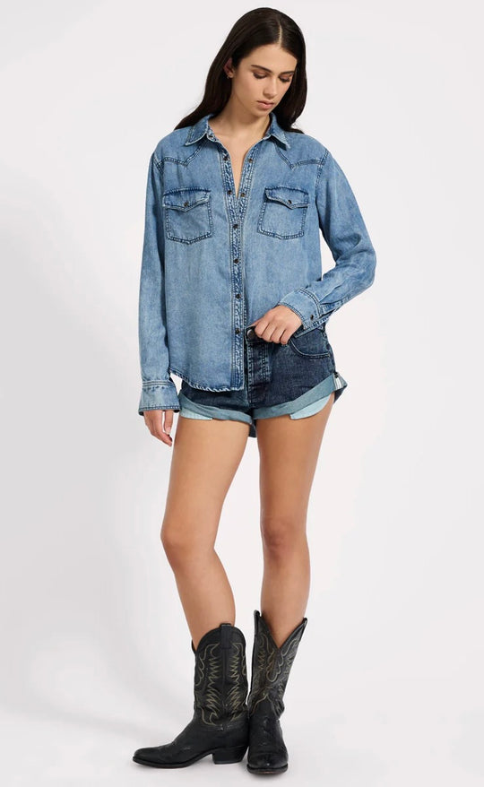 Tencel Western Shirt - Blue