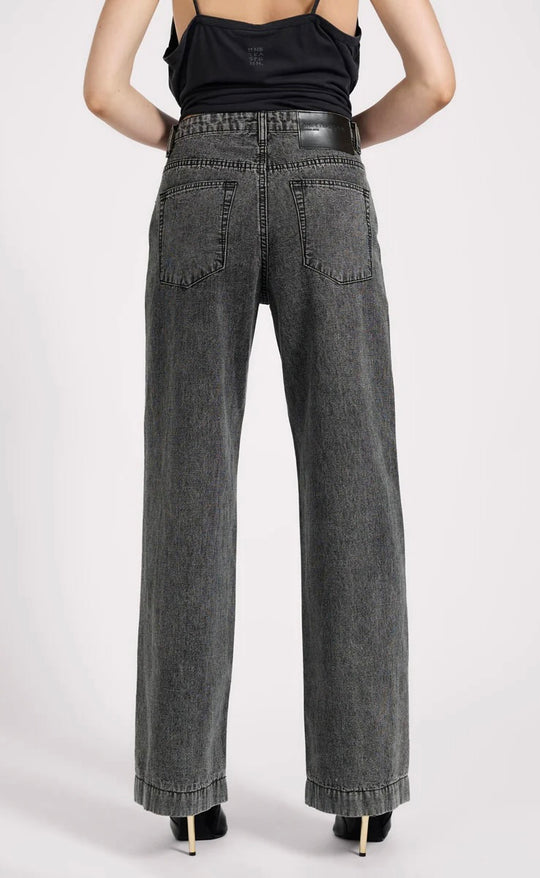 Jackson Wide Leg Jean Worn Black