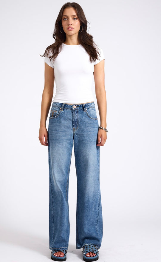Jacksons Wide Leg Jean Hoodlum Blue