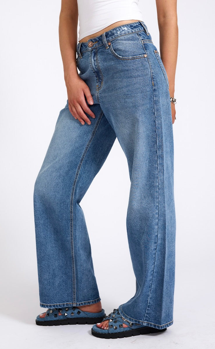 Jacksons Wide Leg Jean Hoodlum Blue