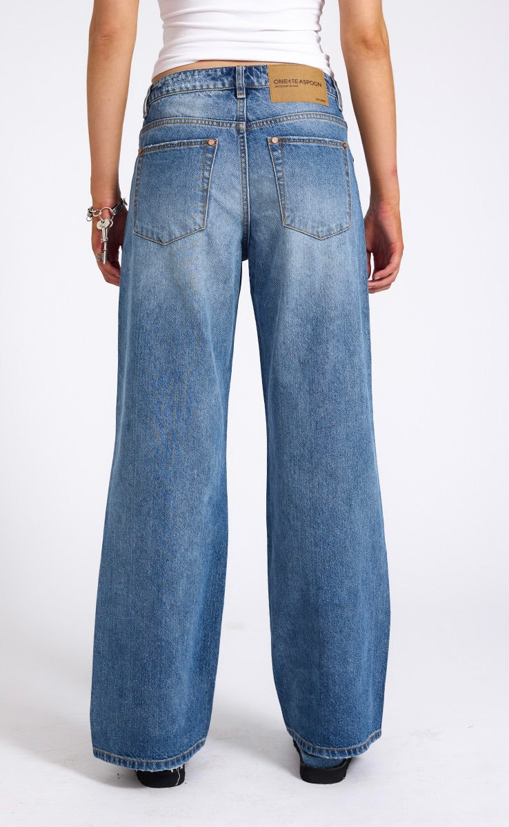 Jacksons Wide Leg Jean Hoodlum Blue