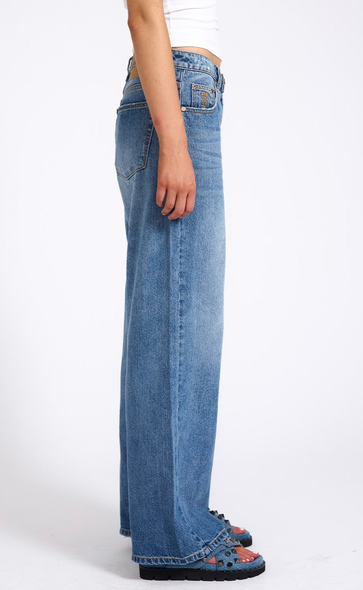 Jacksons Wide Leg Jean Hoodlum Blue