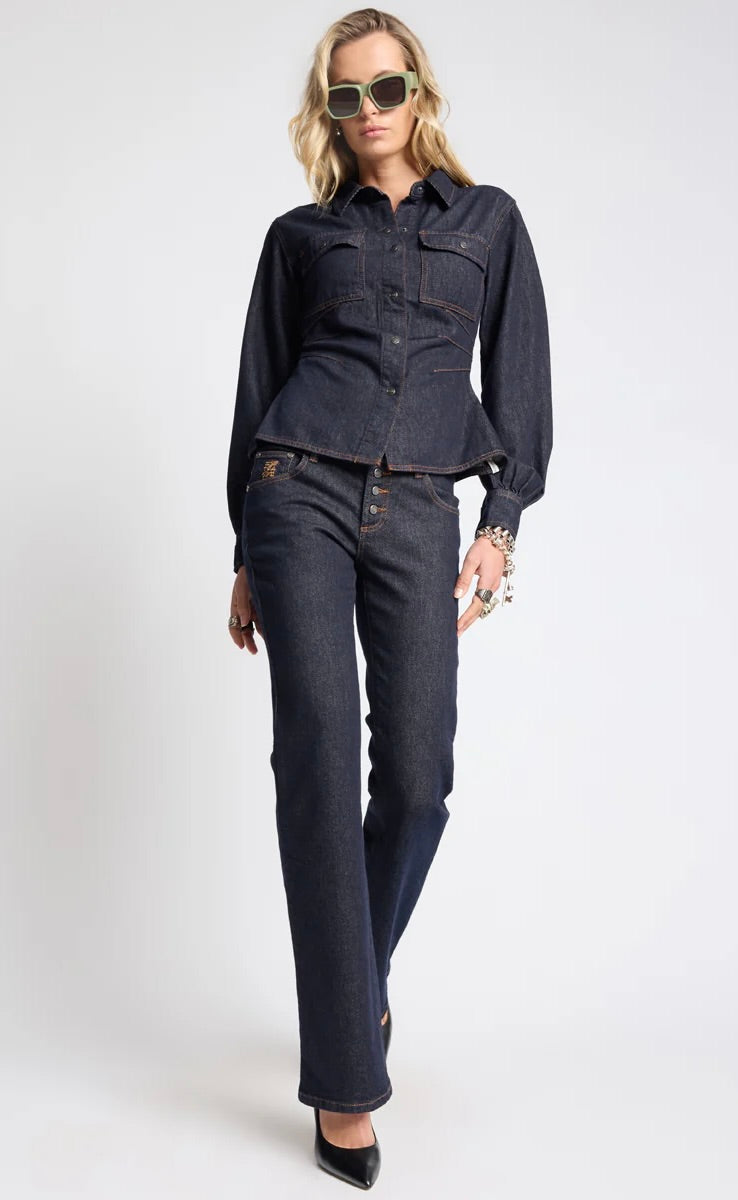 Alice Bootcut Jeans Raw Indigo
