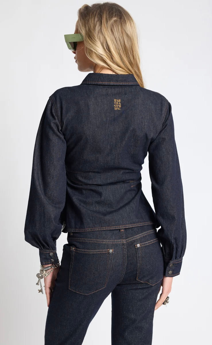 Josie Fitted Denim Shirt Raw Indigo