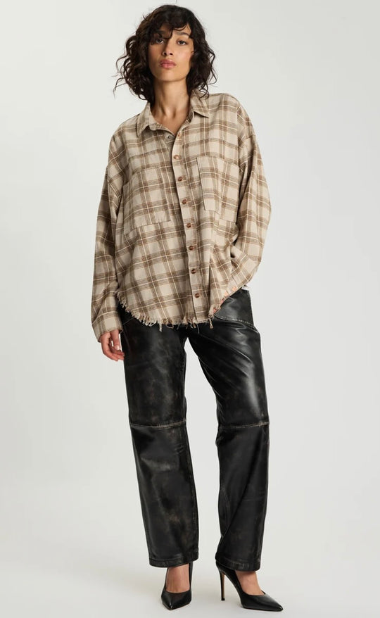 Daria Havana Flannel Shirt Tan Check