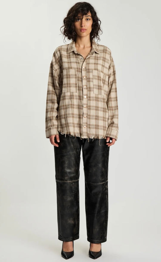 Daria Havana Flannel Shirt Tan Check