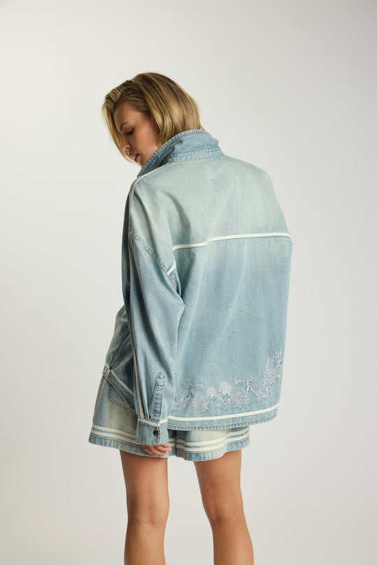 Folklore Embroidered Essential Shirt Chambray