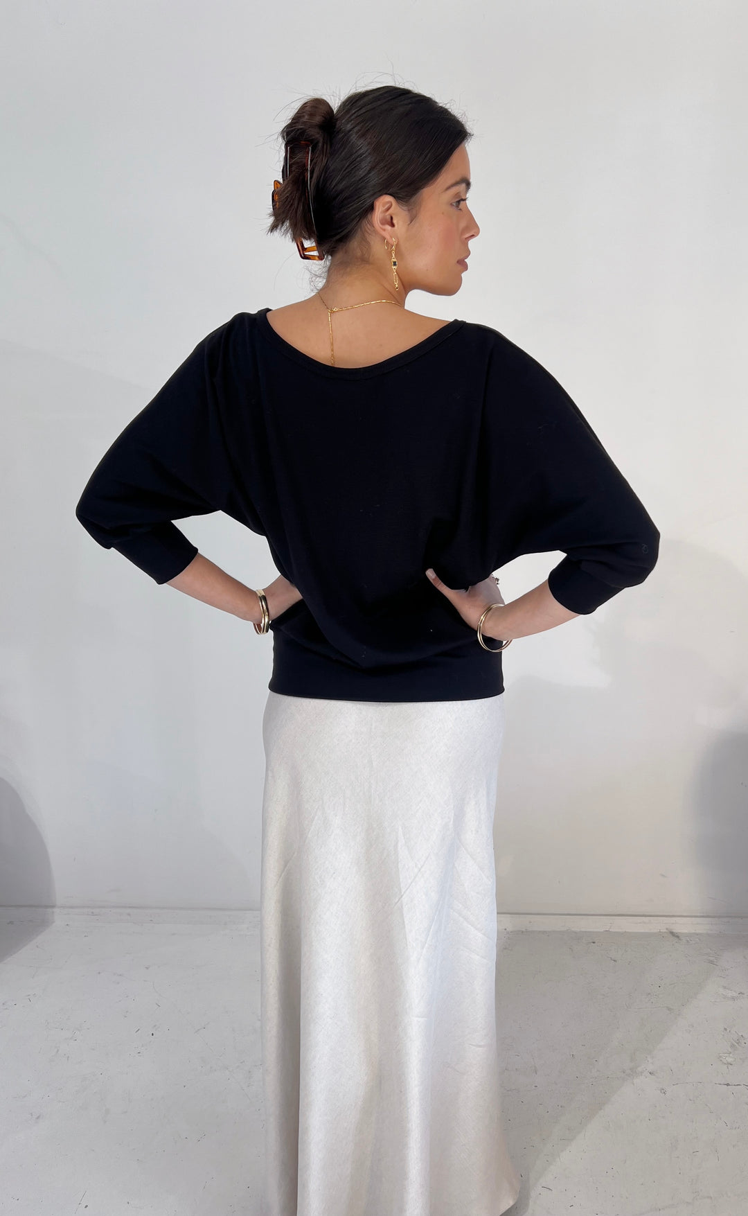Talitha Top Black Merino