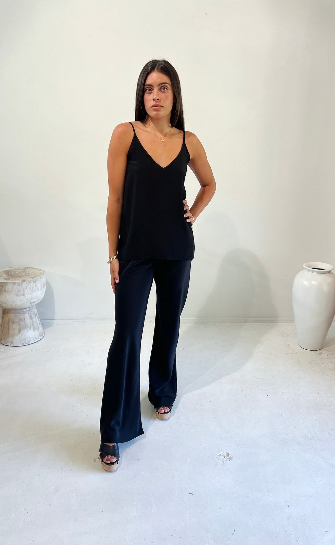 Parisienne Pant Black Silk