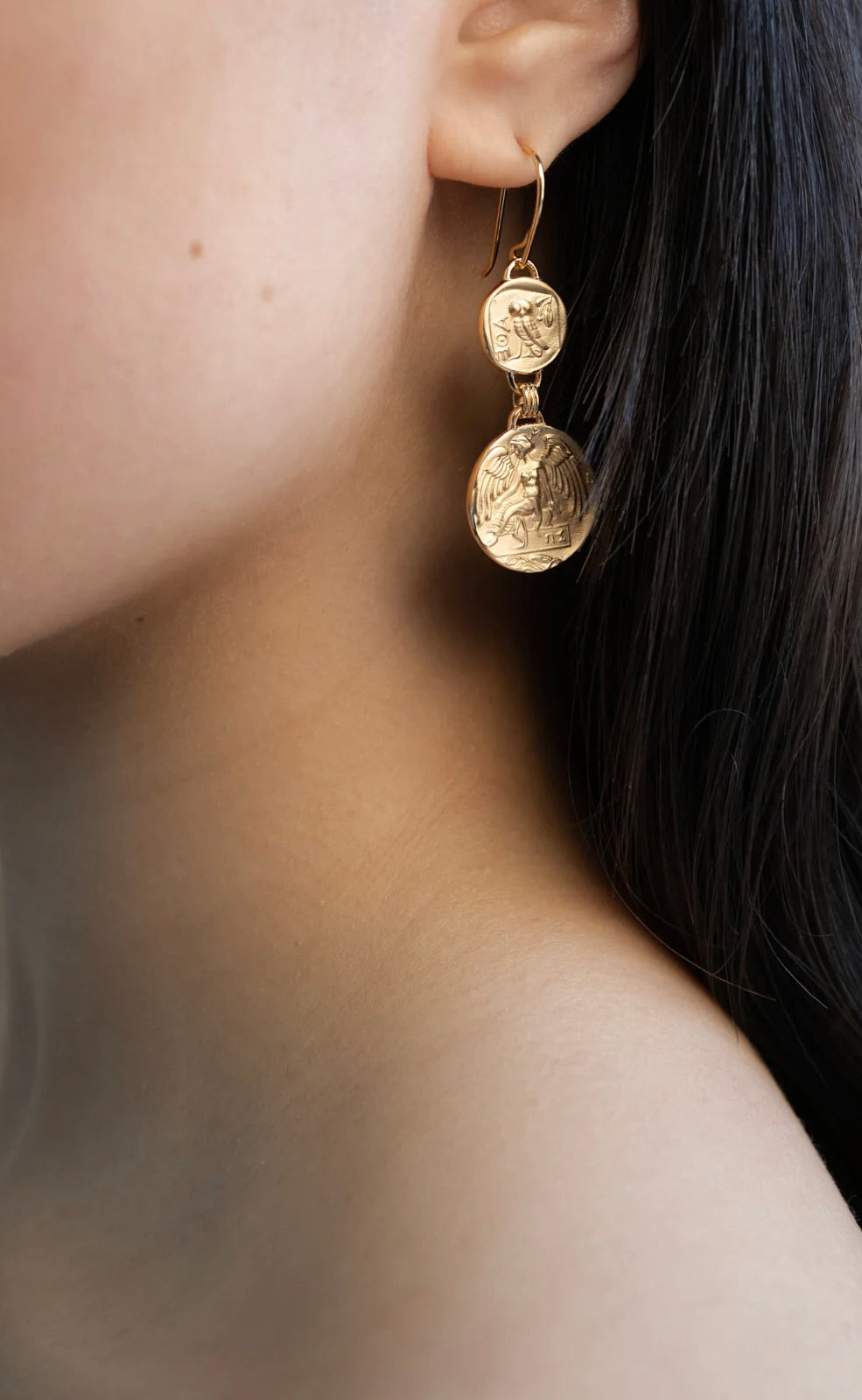 Mythos Earrings Gold Vermeil