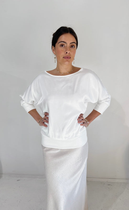 Talitha Top Ivory Satin