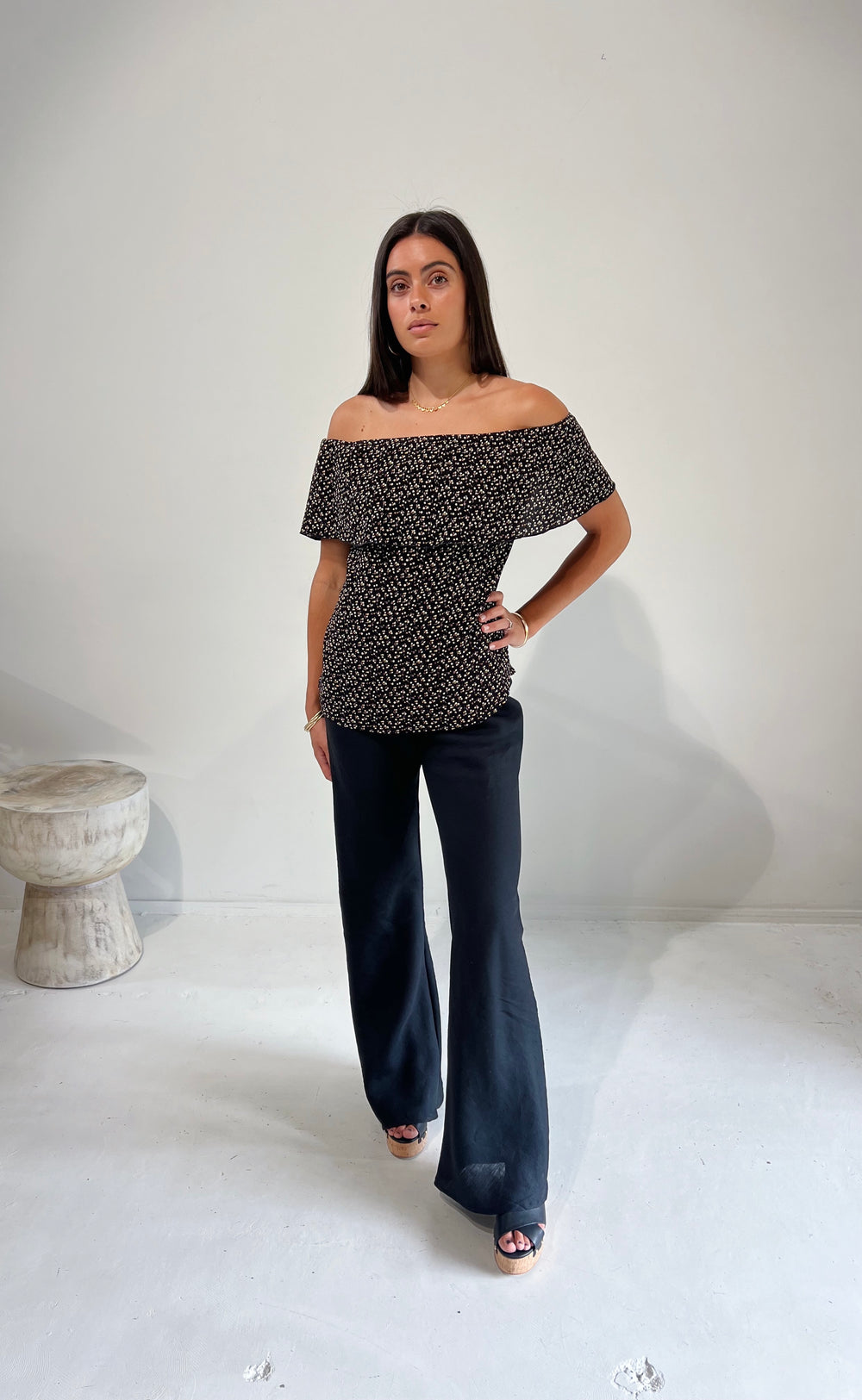 Parisienne Pant Black Linen