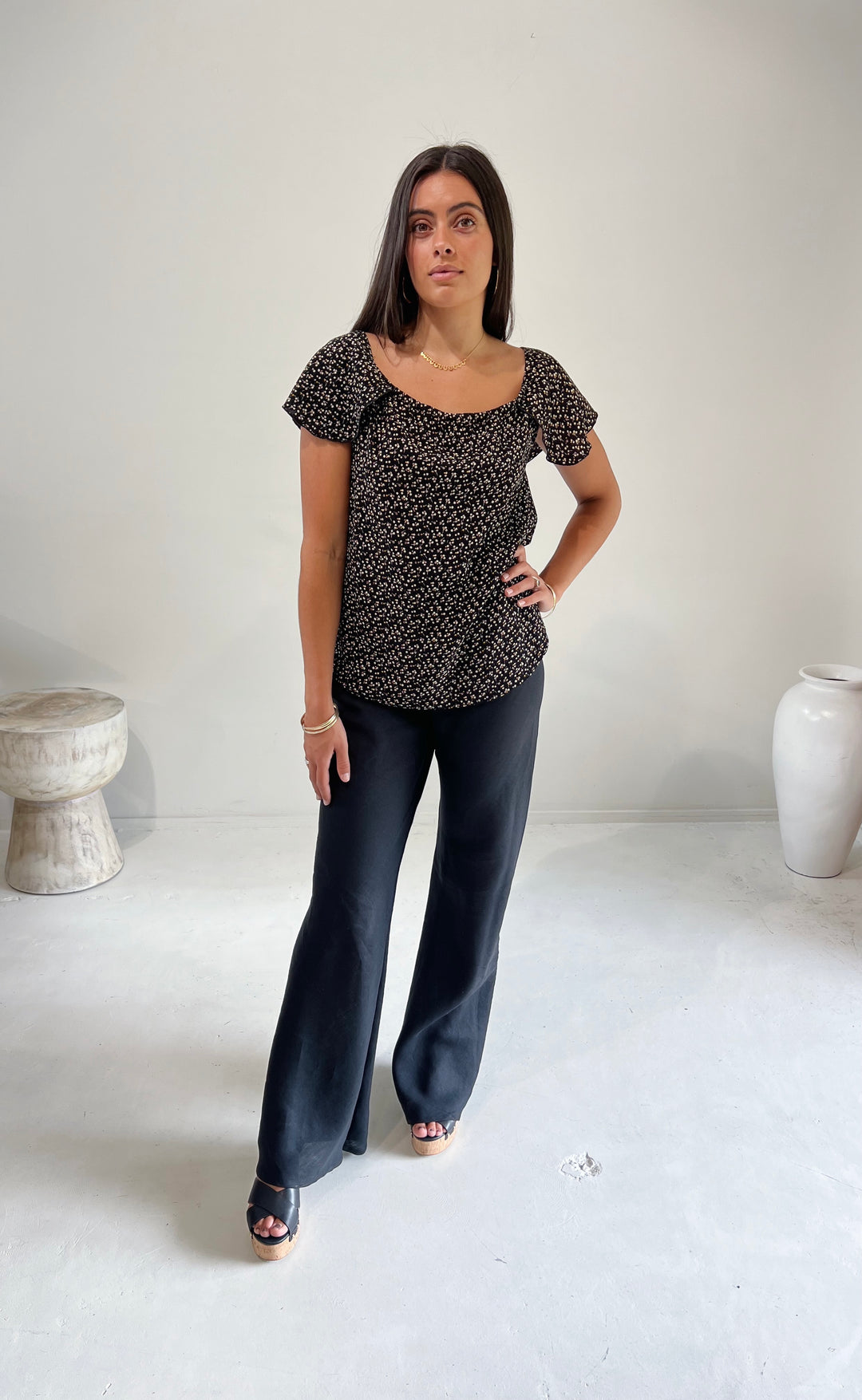 Parisienne Pant Black Linen