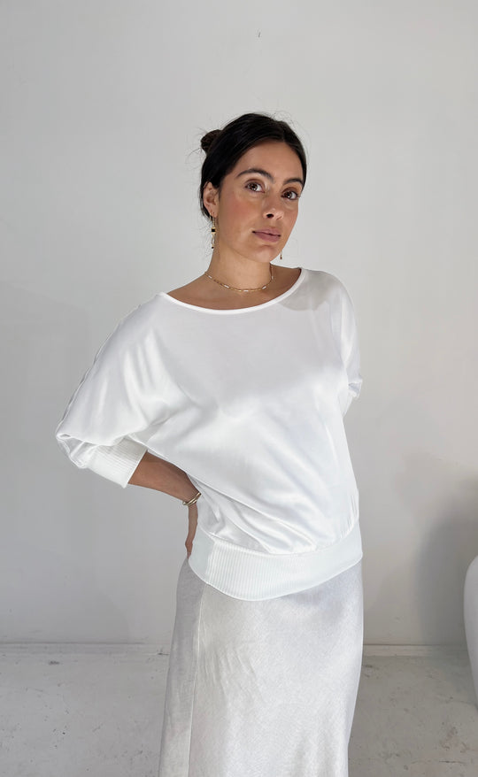 Talitha Top Ivory Satin