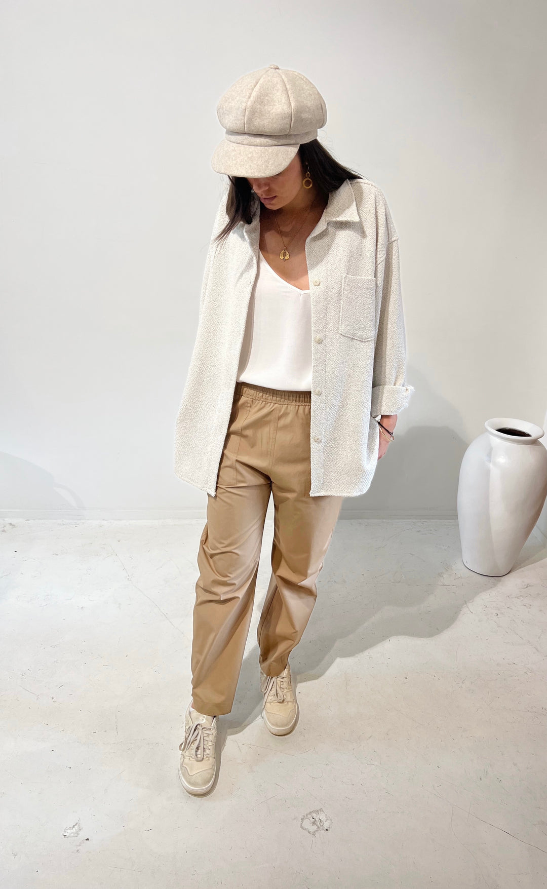 Cherie Trouser Beige Organic Cotton