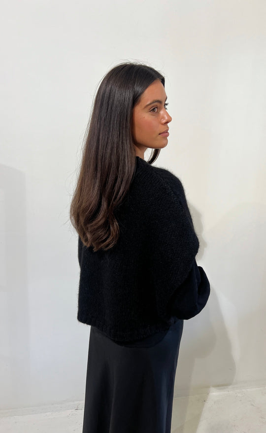 Luxe Alpaca Wool Vest Black